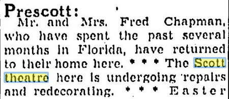 Eymer Theater - April 1950 Scott Theatre (newer photo)